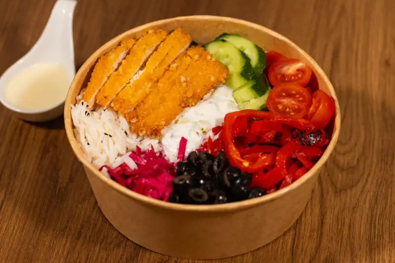 Schnitzel Flower Bowl